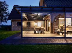 Terrassenüberdachung beleuchtet